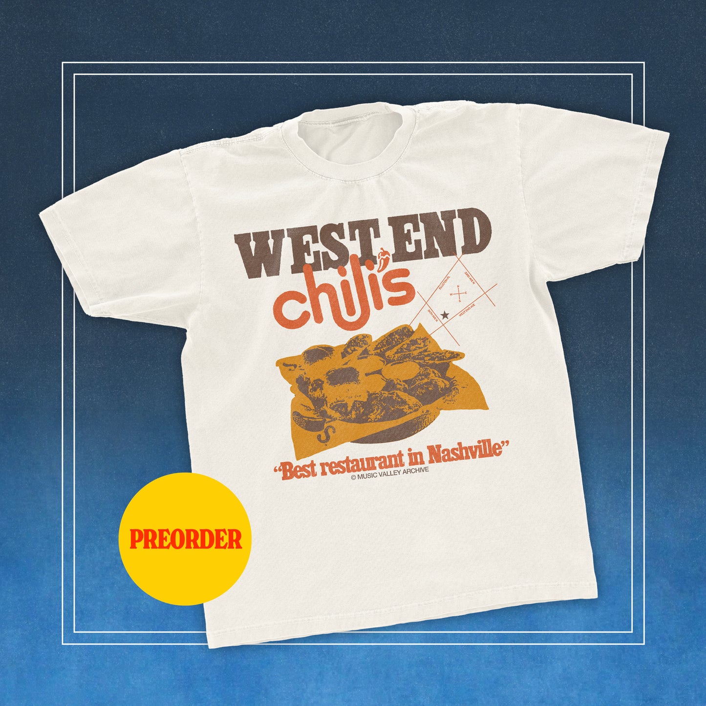 West End Chili's tee – PREORDER