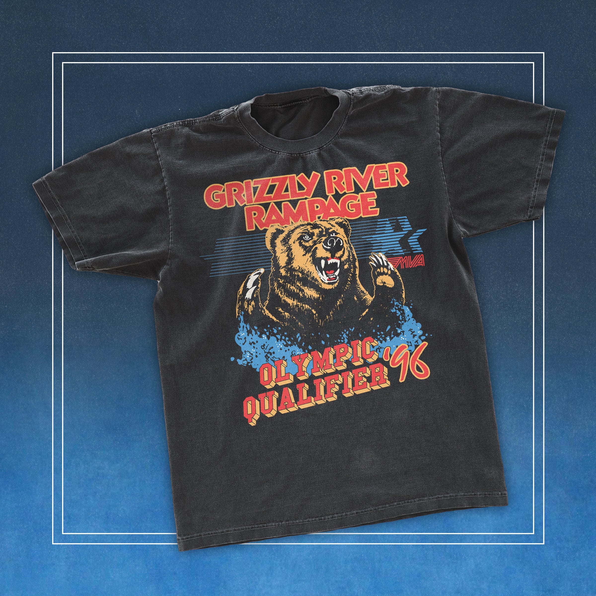 Liquid Blue Grizzly Bear outlet Shirt