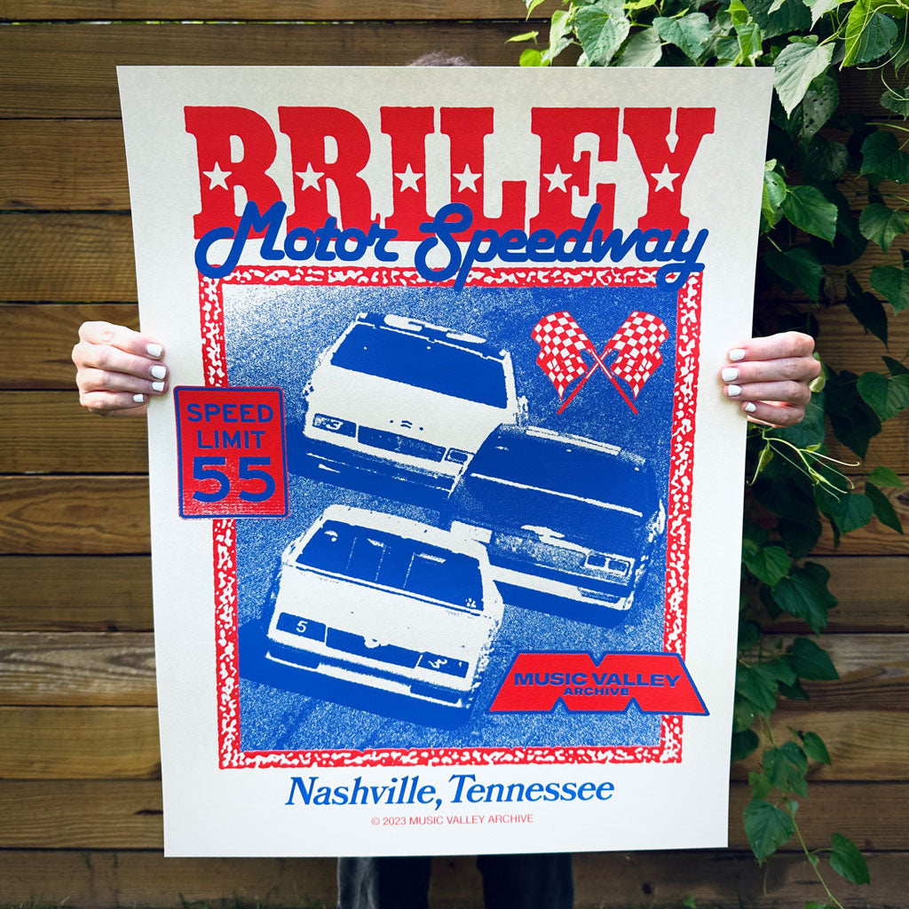 Briley Speedway poster - 18x24