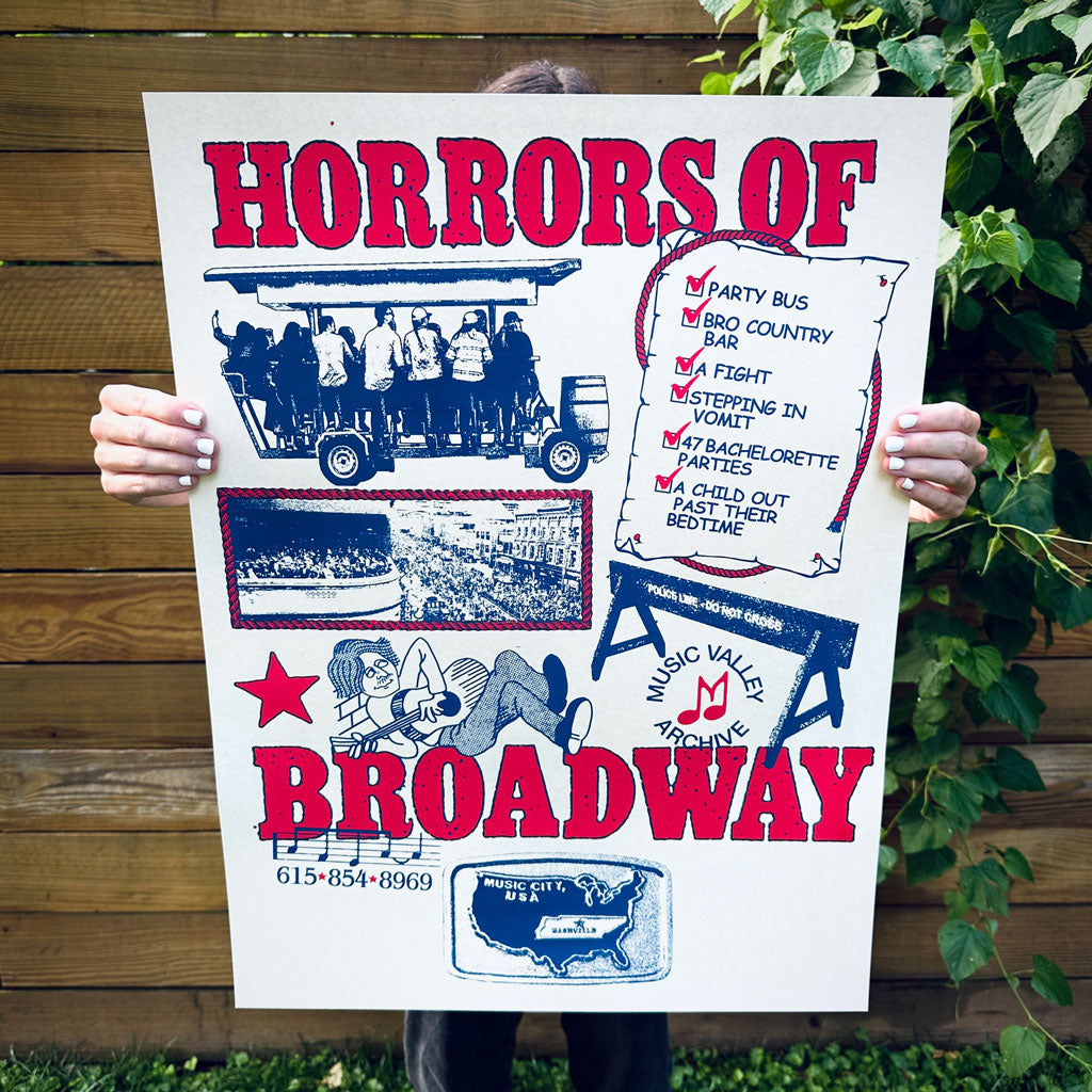 Horrors of Broadway poster - 18x24