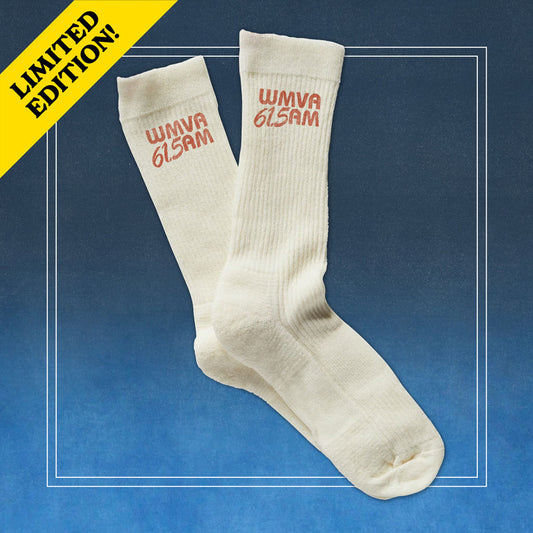 WMVA 61.5AM 1984 Spring Pledge Drive Logo Socks